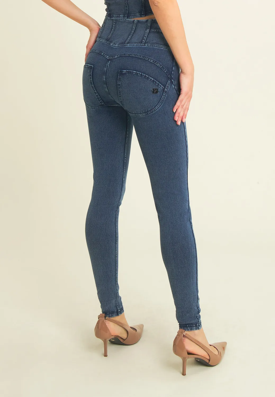Freddy WR.UP Superskinny Push-up Hose Denim-Optik hoch