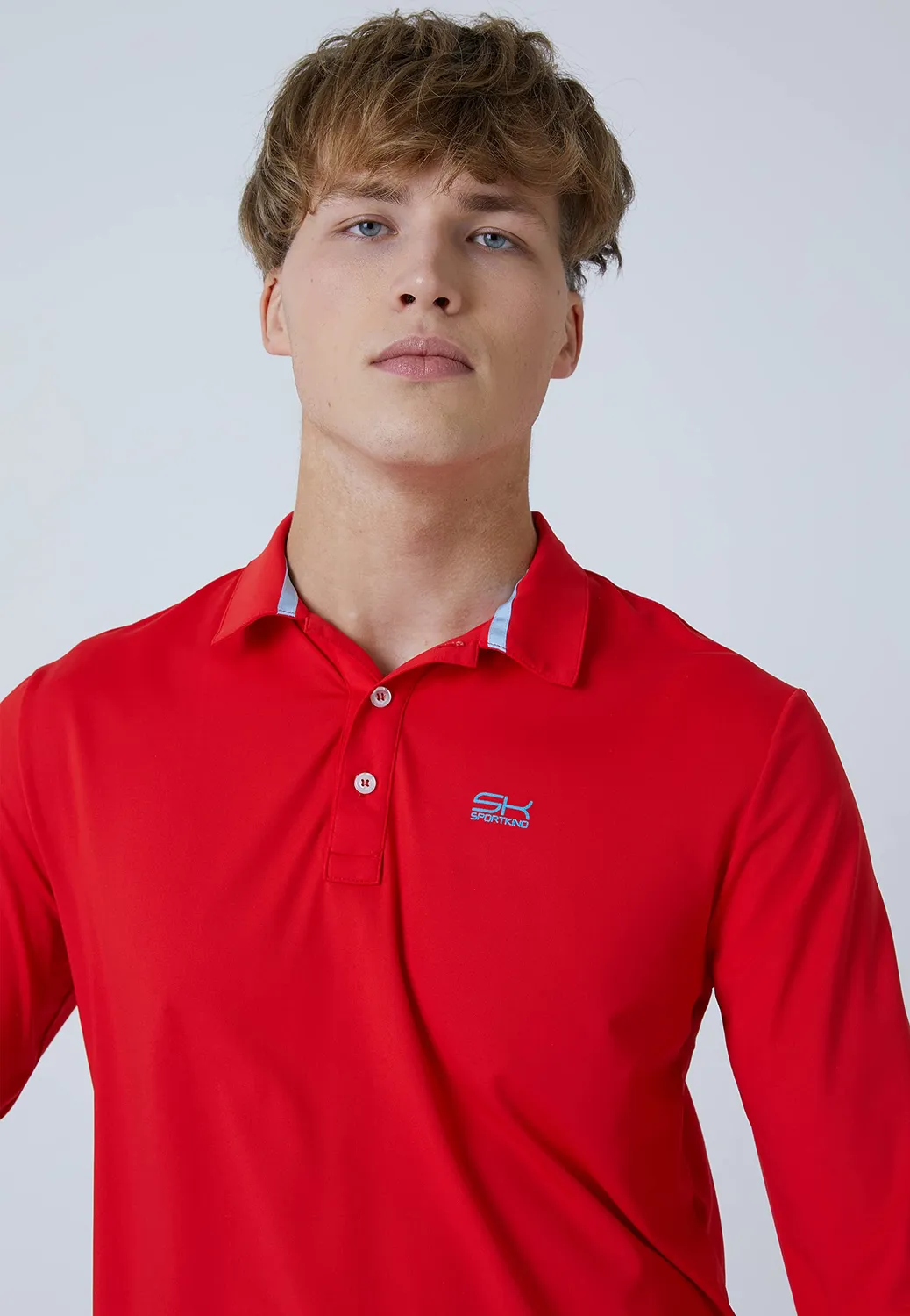 SPORTKIND Tennis Poloshirt Langarm Herren atmungsaktiv