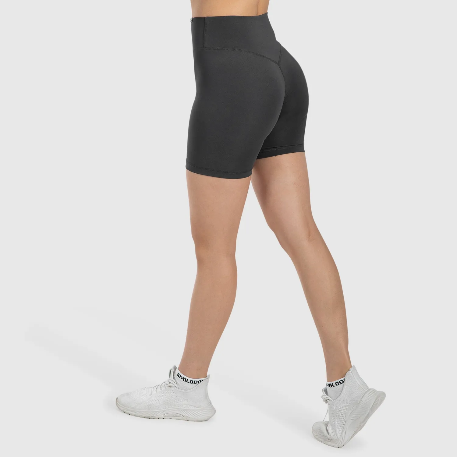 Smilodox Etty Shorts Damen Schwarz High Waist atmungsaktiv