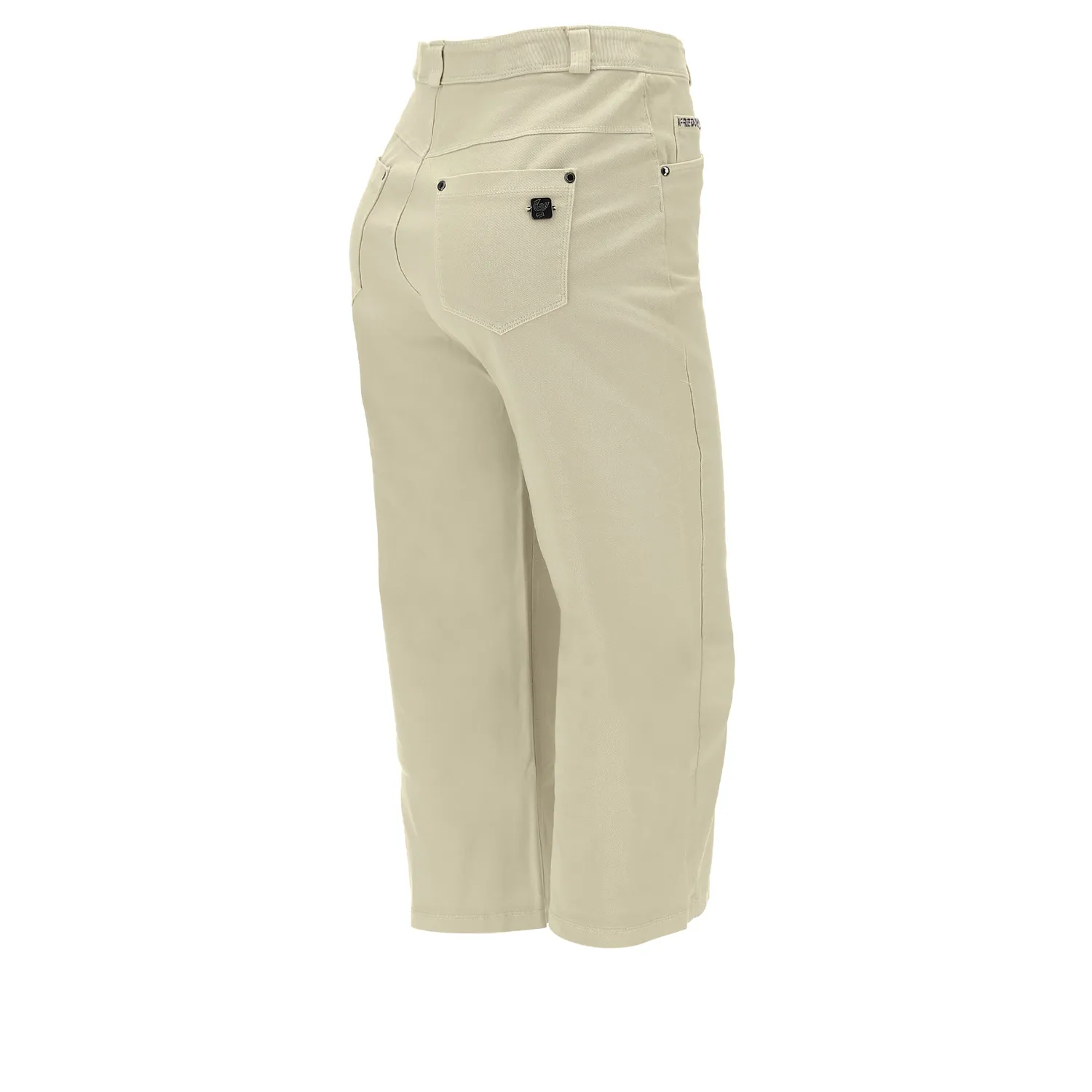 Freddy Black Caprihose Damen Weiß 3/4 Weites Bein