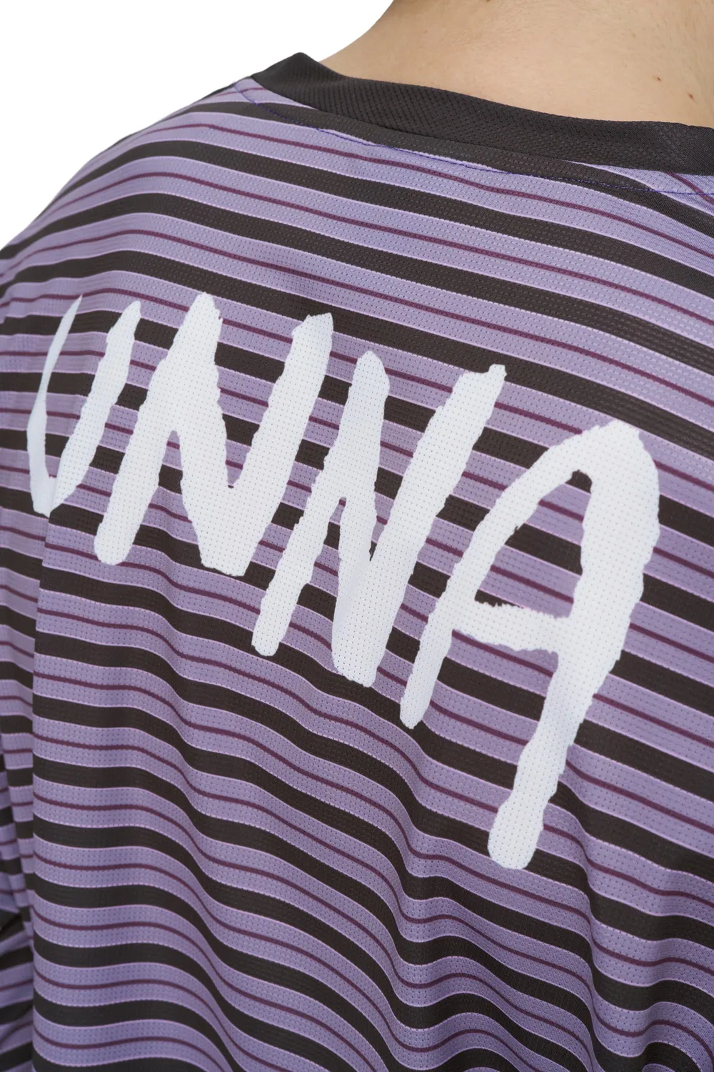 UNNA Striped LS Laufshirt Herren Grape Langarm