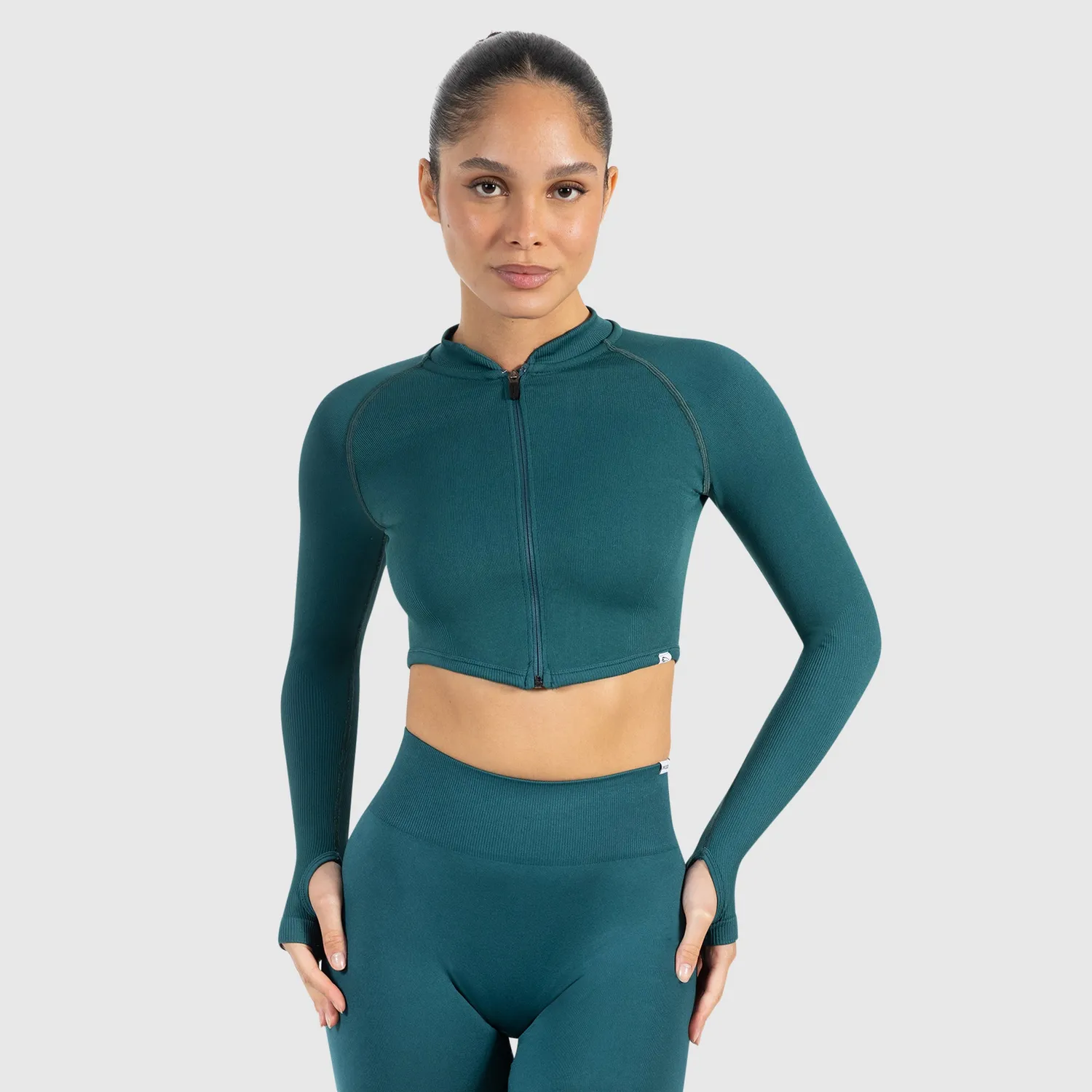Smilodox Harly Crop Jacke Schwarz Slim-Fit