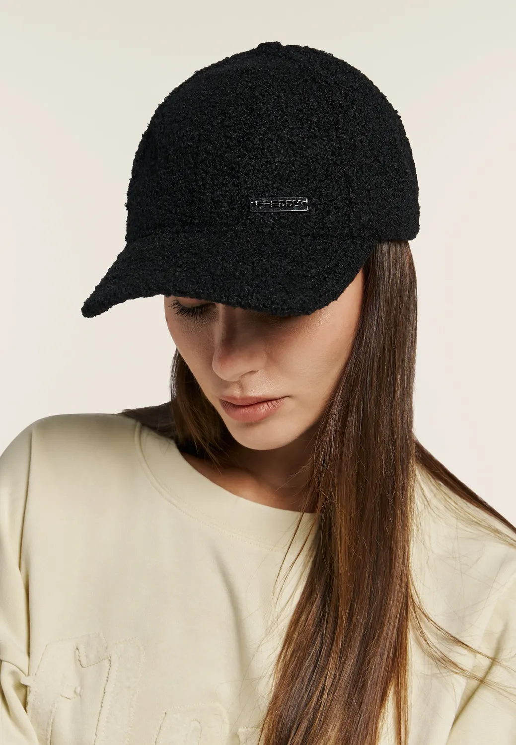 Freddy Baseball Cap Damen Sherpa schwarz Einheitsgröße