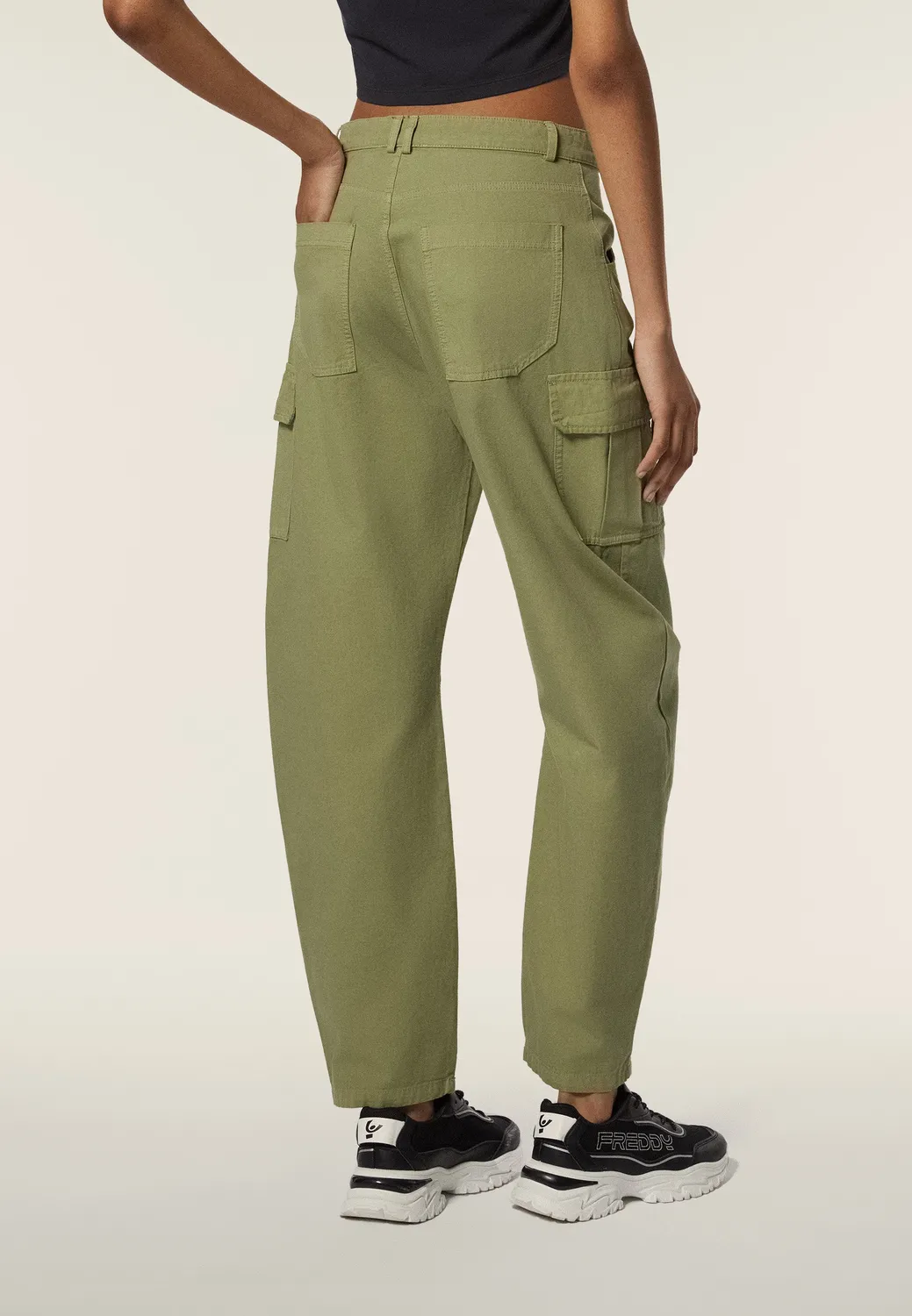 Freddy Cargo Hose Carrot Fit Black Direct Dyed