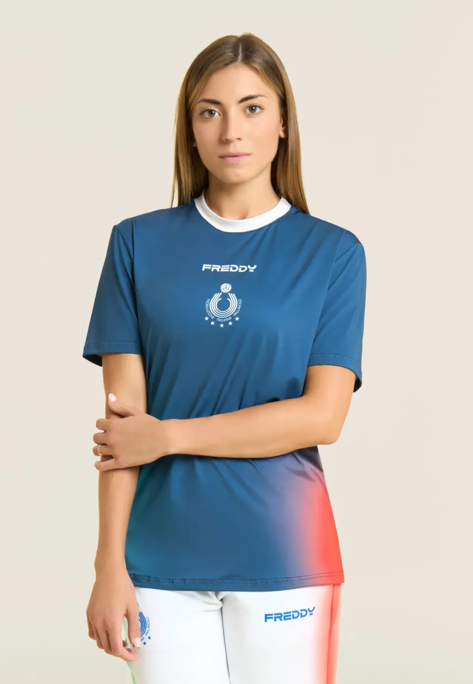 Freddy Beach Volley Italia 2025/26 T-Shirt Blau