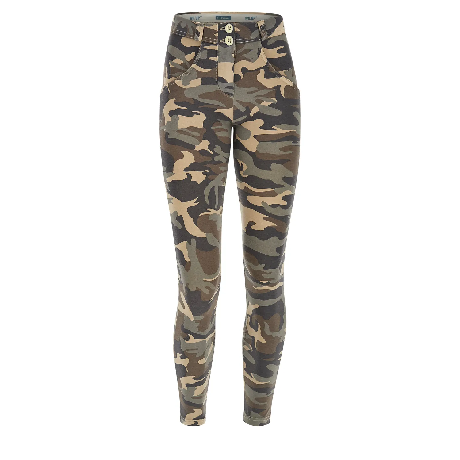 Freddy WR.UP 7/8 Superskinny Push-up Hose Camouflage Blau