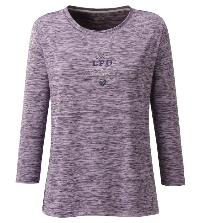 LPO Tilda 3/4-Arm Funktionsshirt Damen flieder meliert