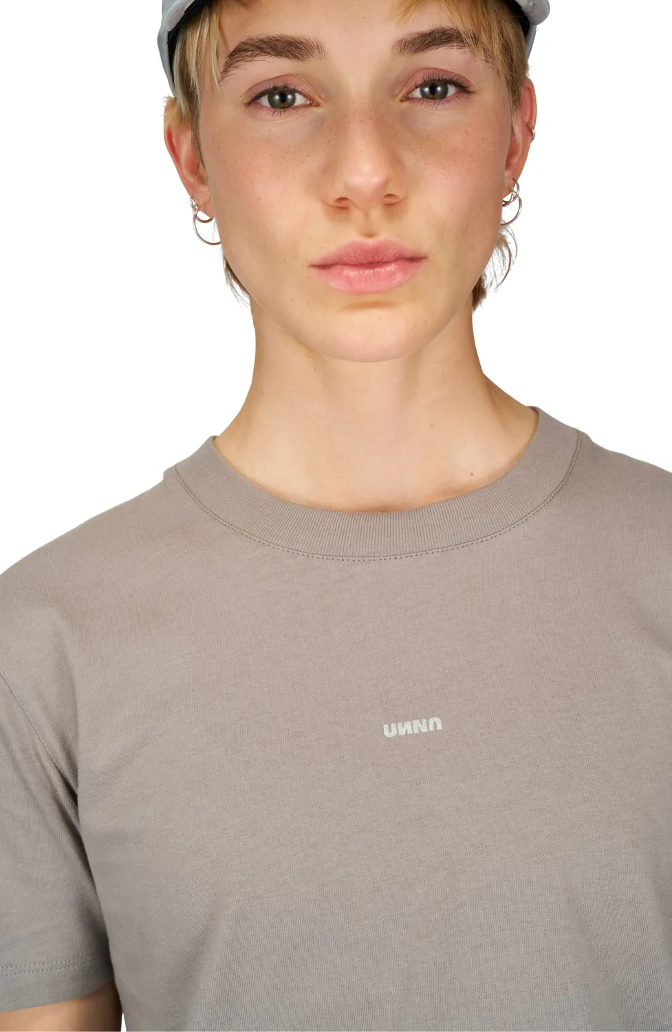 UNNA In The Zone Tee Laufshirt Fog Grey Bio-Baumwolle