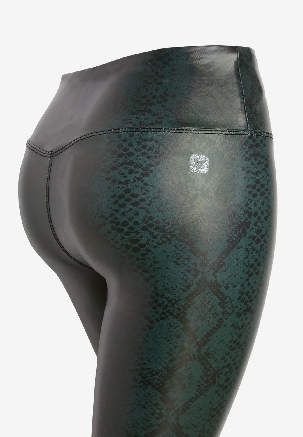 Freddy Coated 7/8 Leggings Snake Allover Blue blickdicht