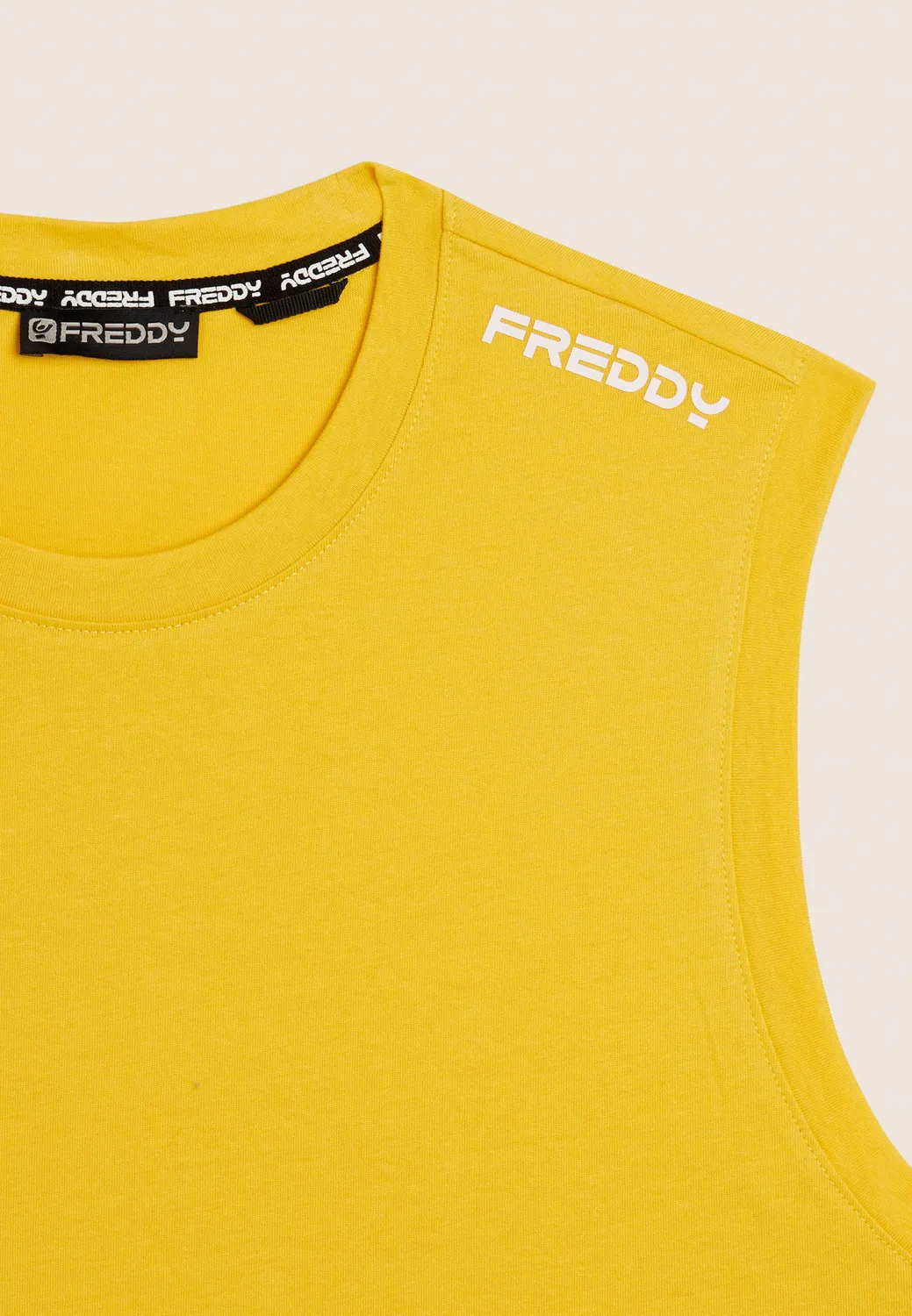 Freddy Tank Top Jersey Baumwolle Schwarz Ärmellos