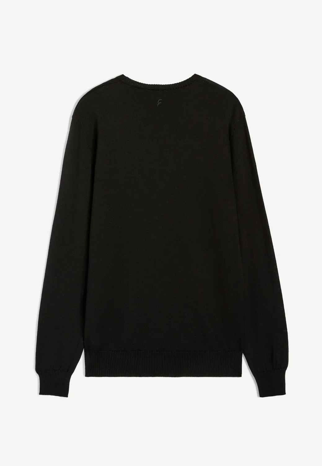 Freddy Wollpullover Herren Rundhals 100% Wolle Nero