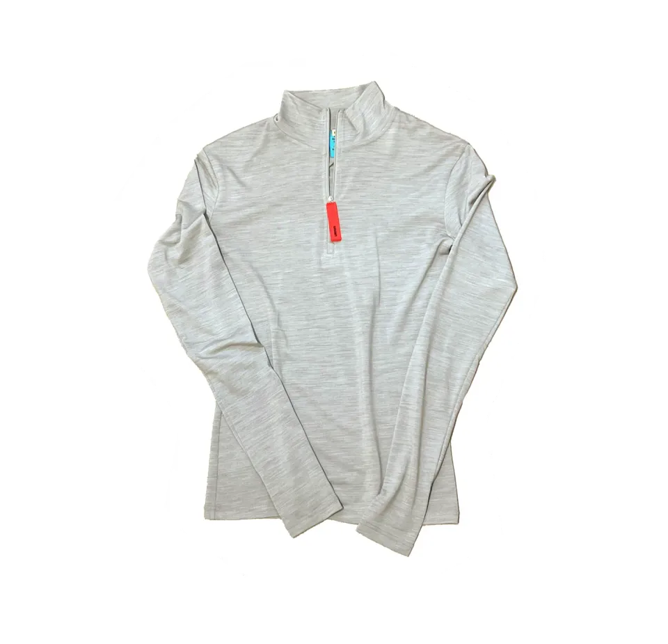 UNNA Zip Up Wool Layer W Laufoberteil Pearl Grey Wolle