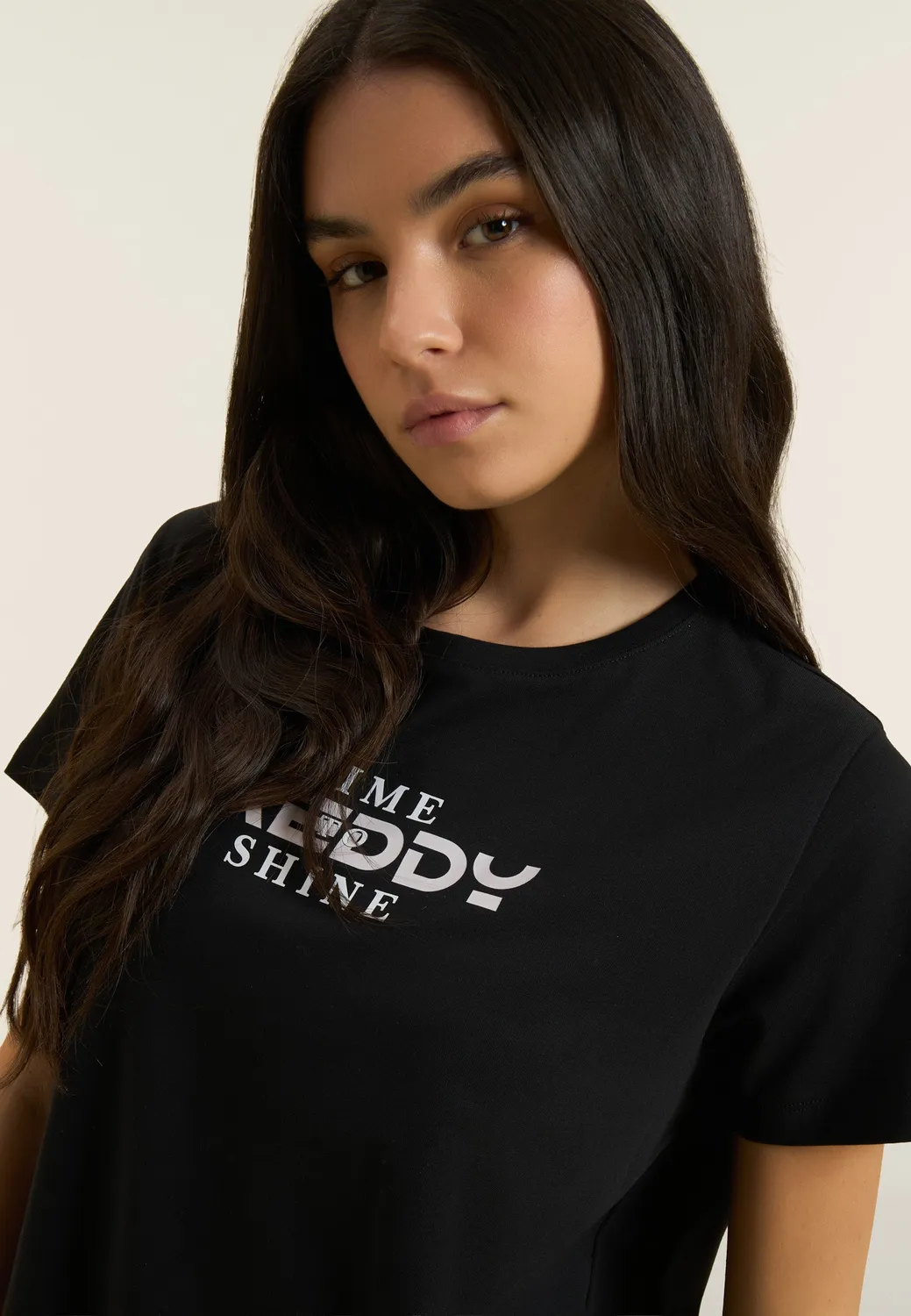 Freddy Comfort Fit T-Shirt Schwarz Time Shine
