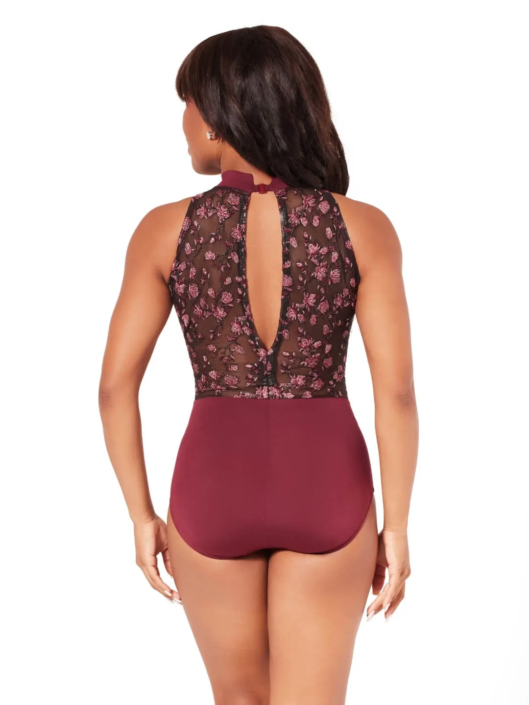 Capezio Ornate Romance F12403W Ballettanzug Schwarz Hoher Kragen