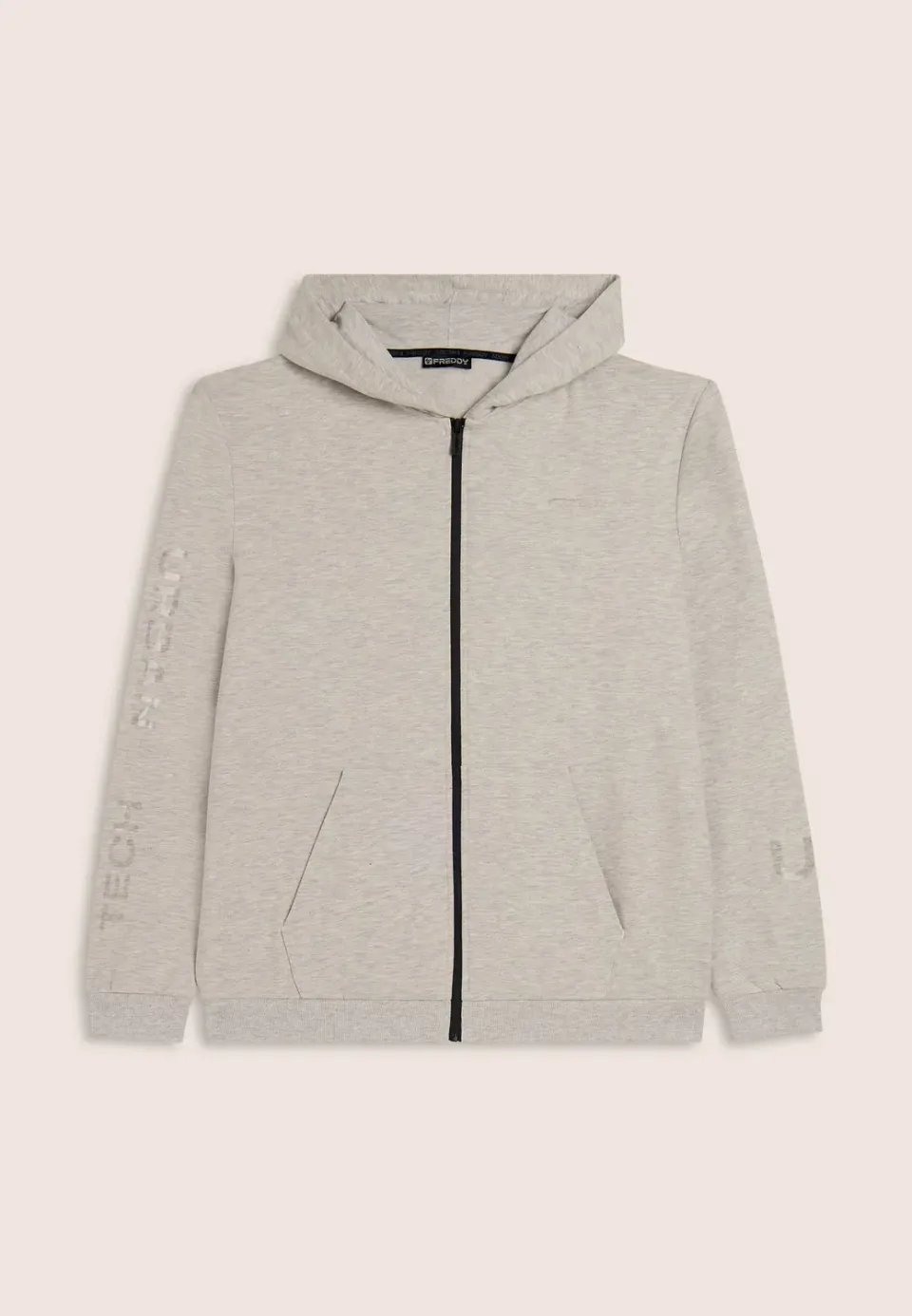 Freddy Kapuzenjacke Herren Grau Melange Full Zip