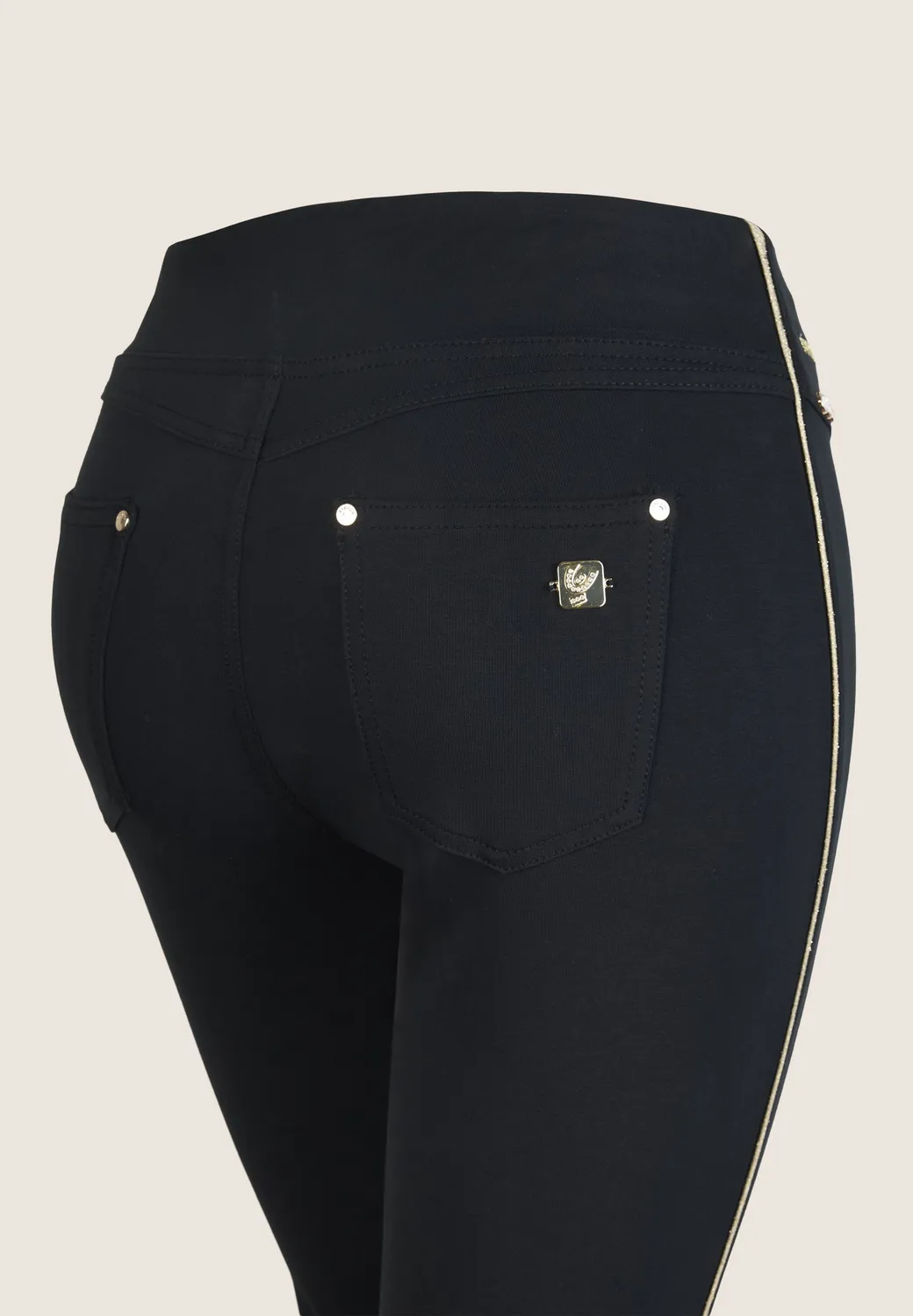 Freddy Capri Leggings Schwarz Bio-Baumwolle High Waist