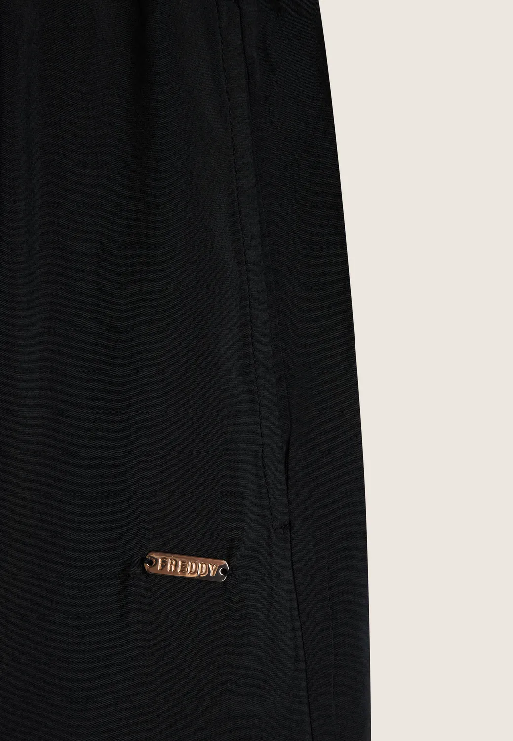 Freddy Damen Shorts Modal schwarz Comfort Wide Leg