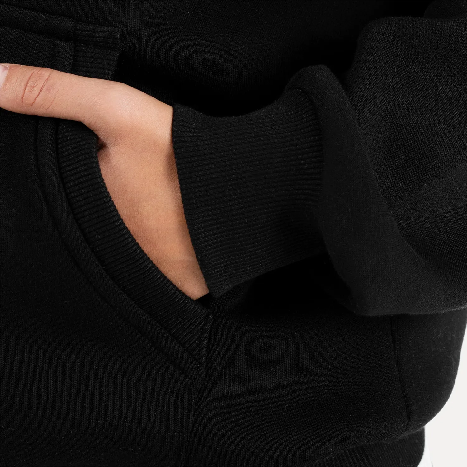Smilodox Thalea Hoodie Damen Schwarz Kängurutasche