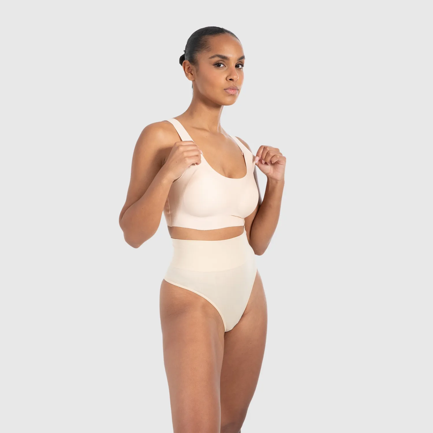 Smilodox Nysa String Damen Schwarz Mid Waist