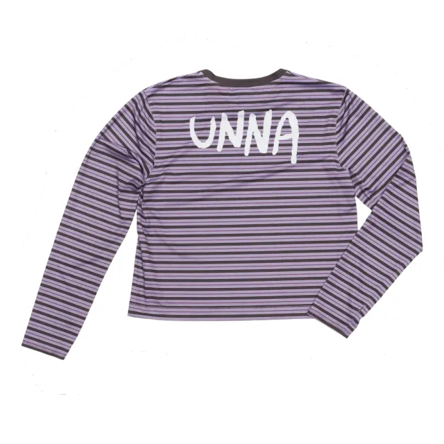 UNNA Striped LS W Laufshirt Grape Recycling-Polyester