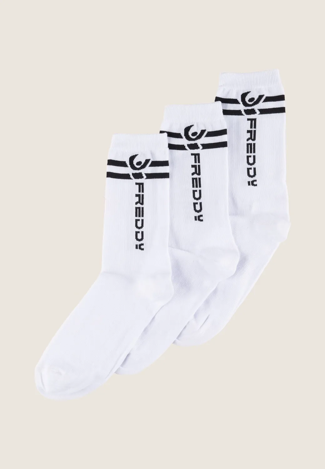 Freddy Socken Schwarz 3 Paar Halbhoch Logo