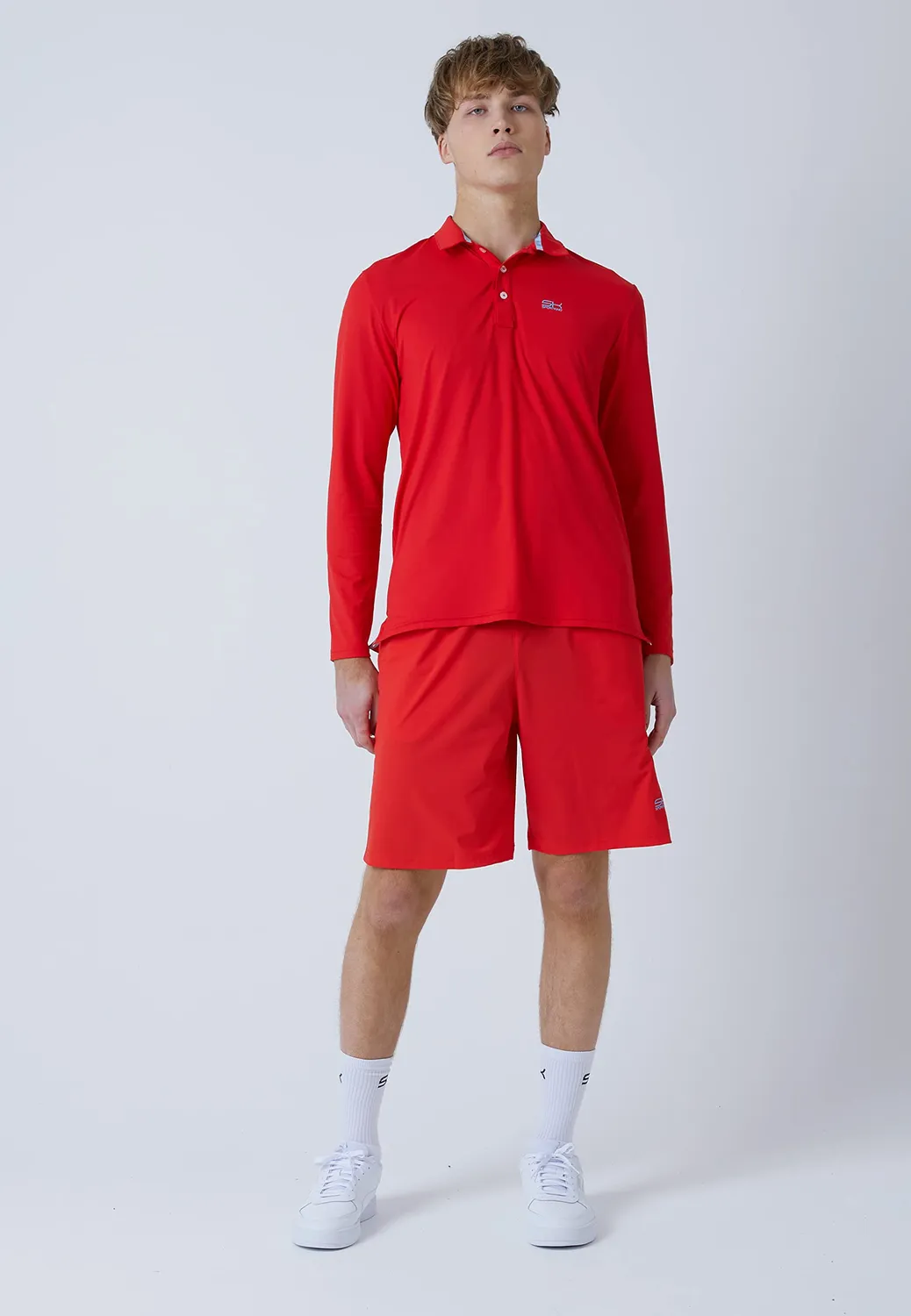 SPORTKIND Tennis Poloshirt Langarm Herren atmungsaktiv
