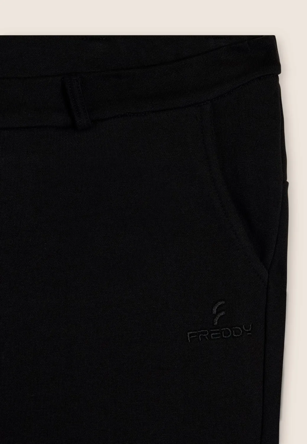 Freddy Zip-Ankle Sporthose Herren Schwarz Baumwolle
