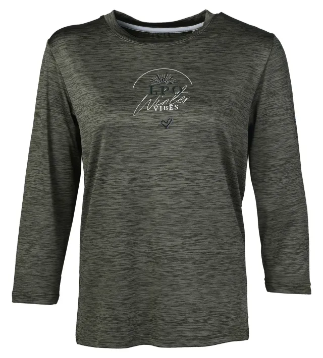 LPO Tilda 3/4-Arm Funktionsshirt olivgrün meliert