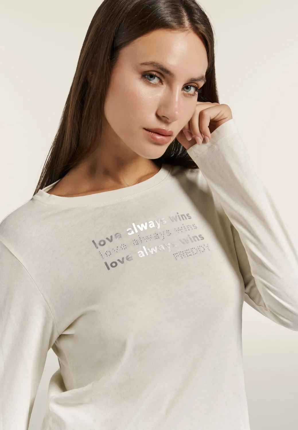 Freddy Love Always Win Langarmshirt Perlen
