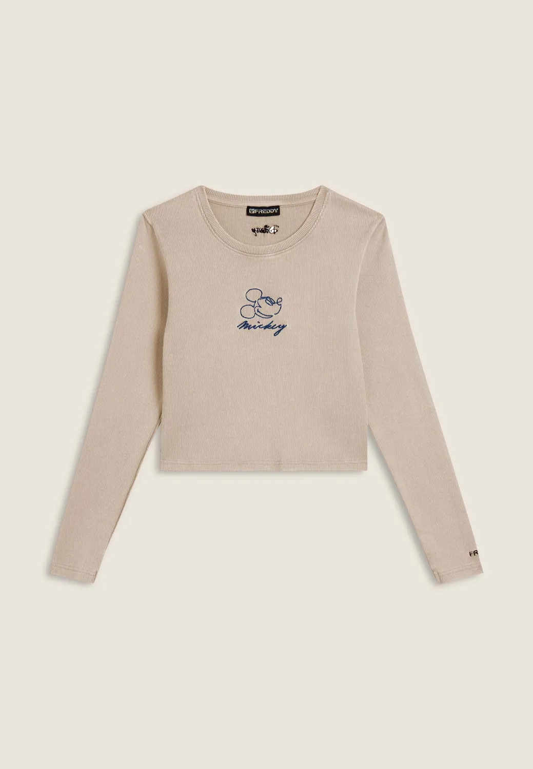 Freddy Disney Cropped Langarmshirt Crystal Gray
