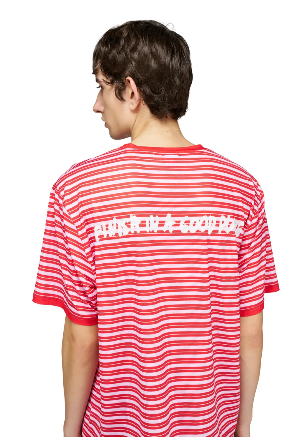 UNNA Wavy Tee Striped Laufshirt Turbo Rose atmungsaktiv