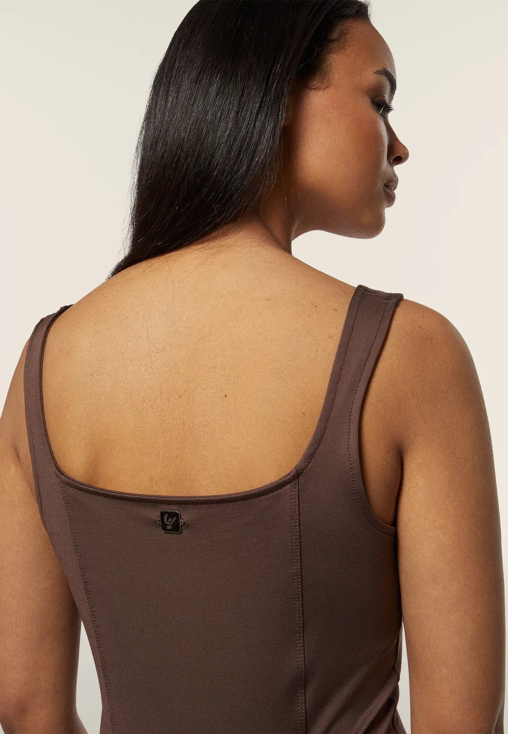 Freddy Square-Neck Body Nero Recycled-Training blickdicht