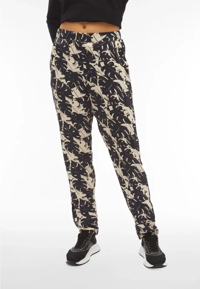 Freddy Tropical Satin Damenhose Schwarz FLO64