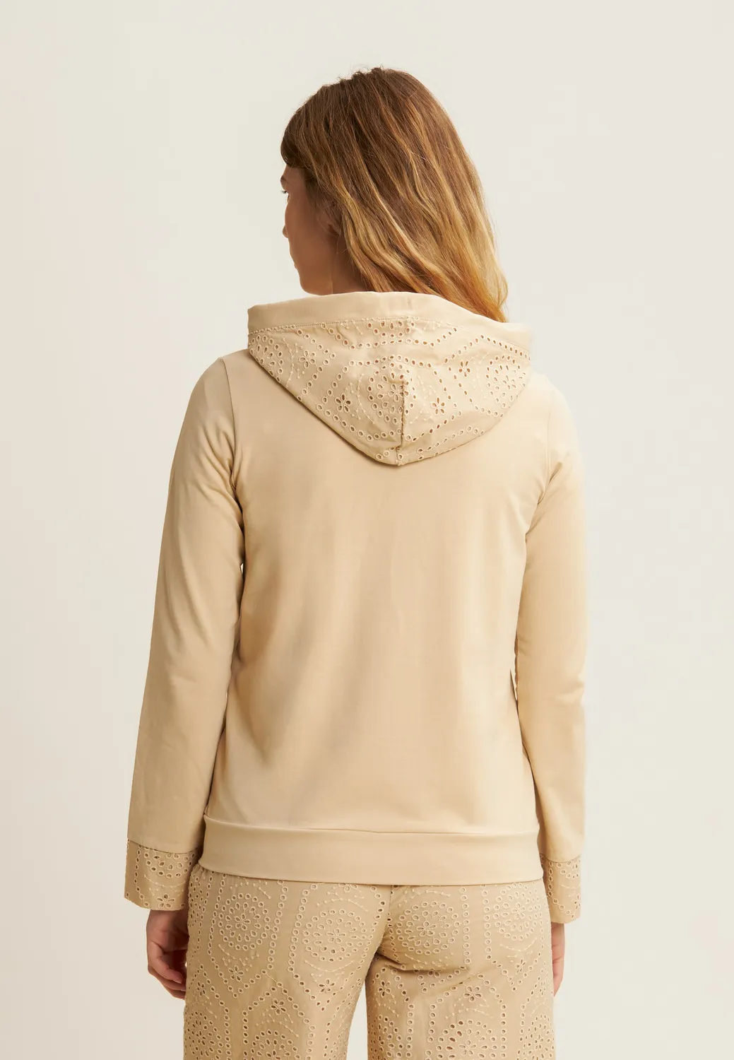 Freddy Damen Hoodie Schwarz Stickerei Regular Fit