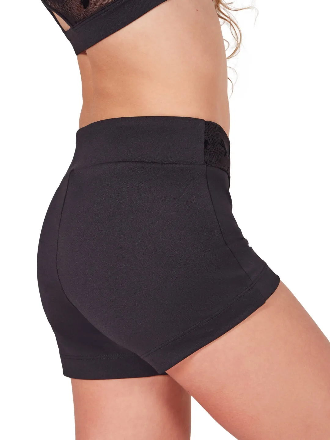 Capezio Take a Bow F12426C Tanzshorts Schwarz Mesh