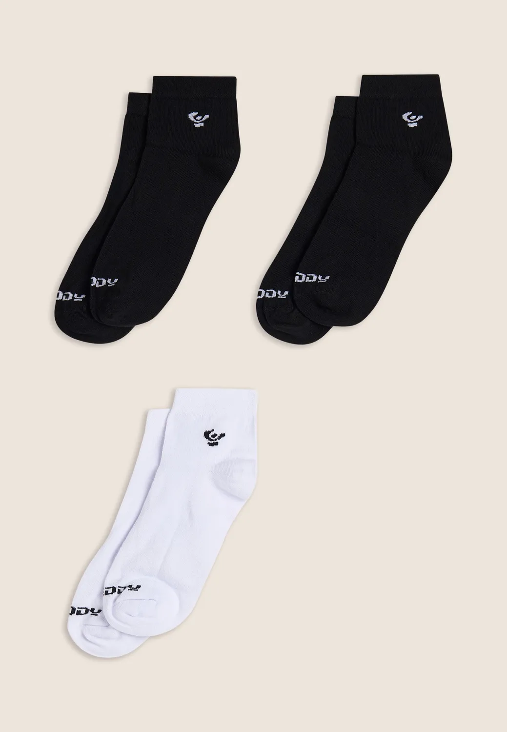 Freddy Sportsocken 3er-Pack Schwarz-Weiß Mid