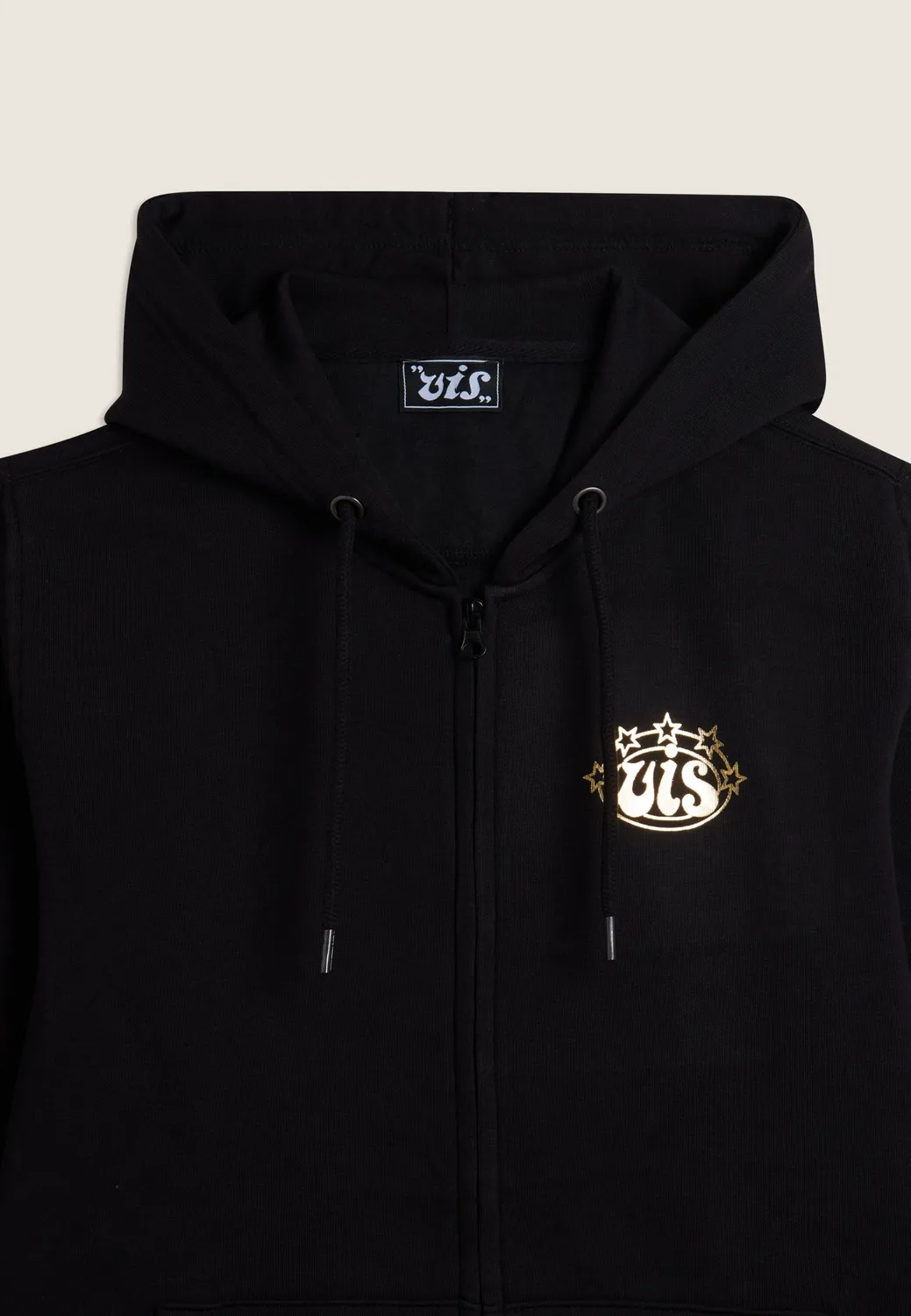 Freddy VIS Zip-Hoodie Schwarz-Gold Baumwolle