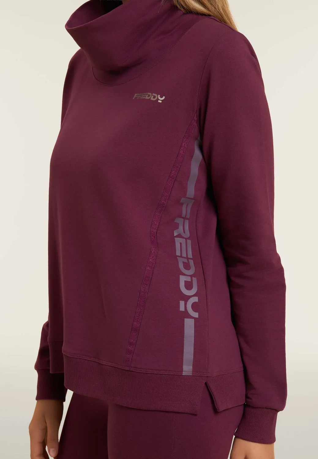 Freddy Sweatshirt Damen Grafik Feige hoher Kragen