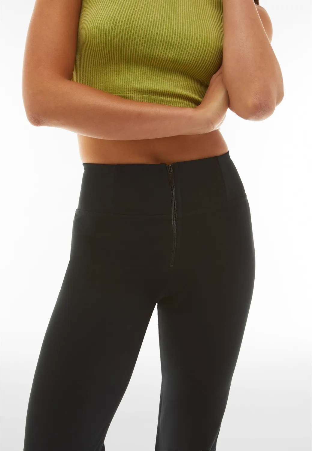 Freddy WR.UP Wide Leg Hose High Waist Oliv Bio