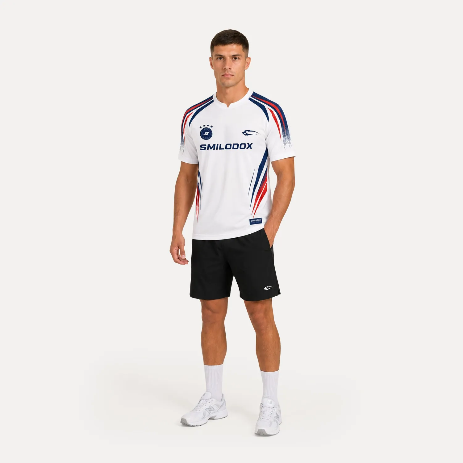 Smilodox Frankreich Fußball Trikot Herren Weiß
