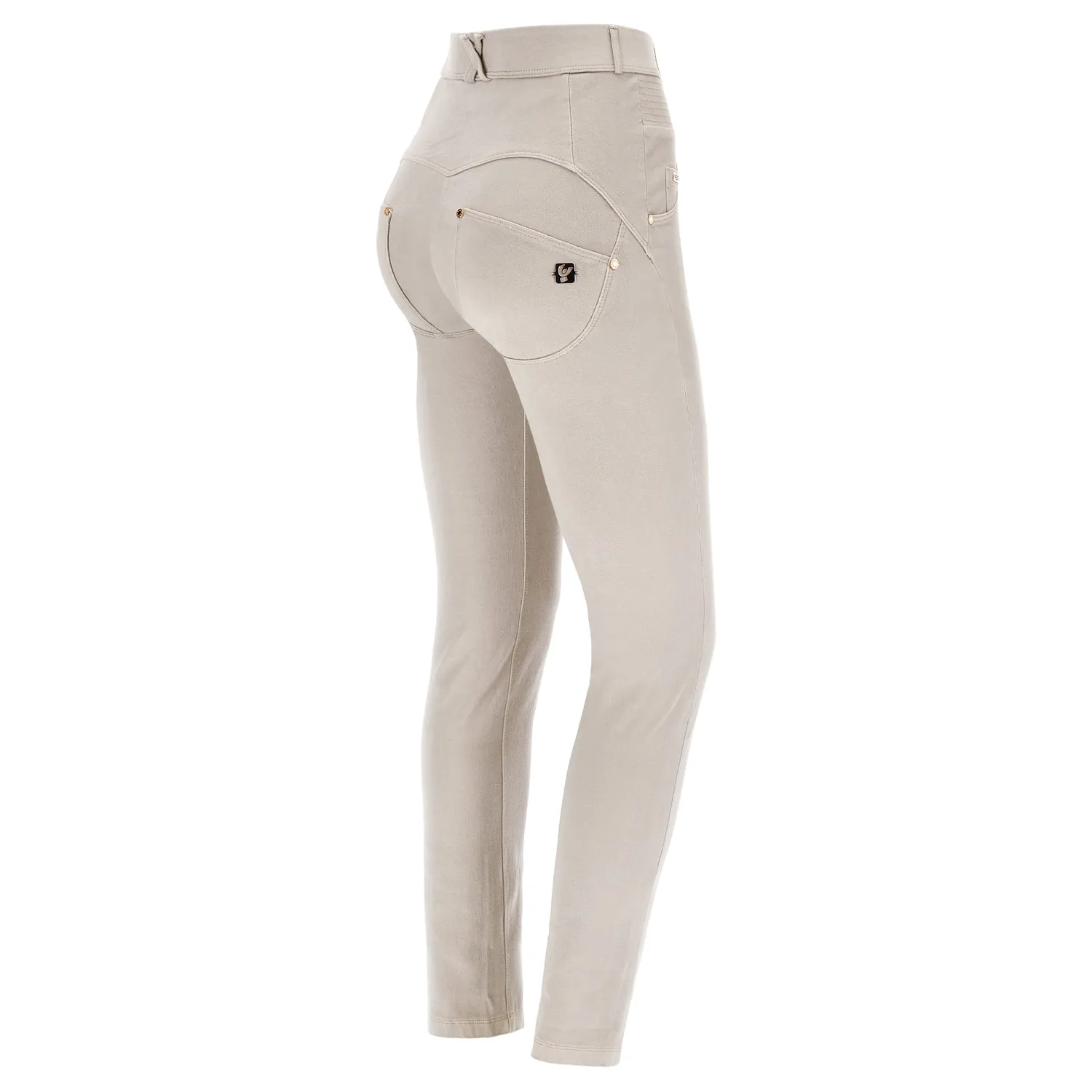 Freddy WR.UP High Waist Chinohose Crystal Gray shaping