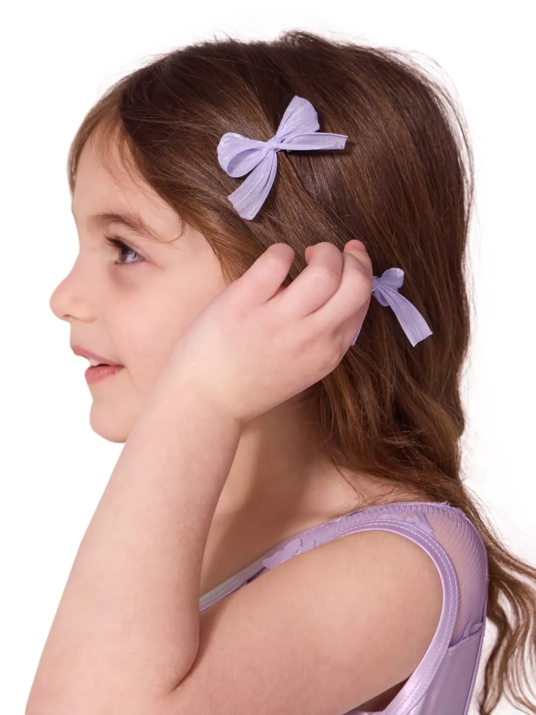 Capezio Bunheads Petite Barrette Haarspangen Lavender 2er-Set Schleife
