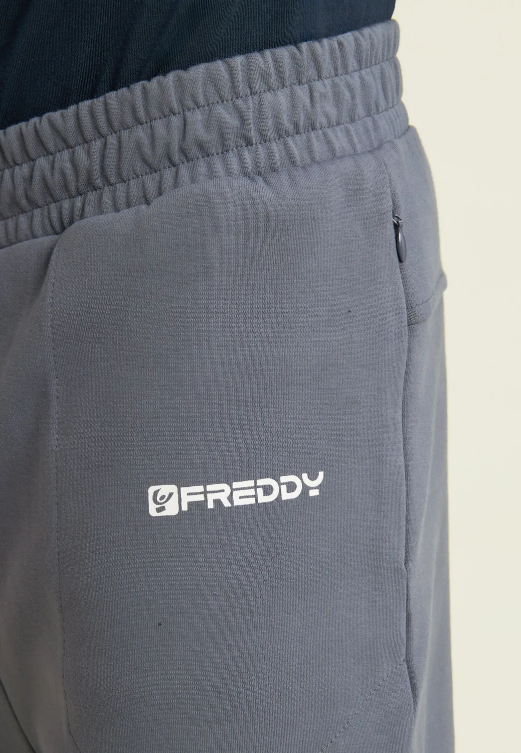 Freddy Slim Interlock Sporthose Herren Schwarz Slim Fit