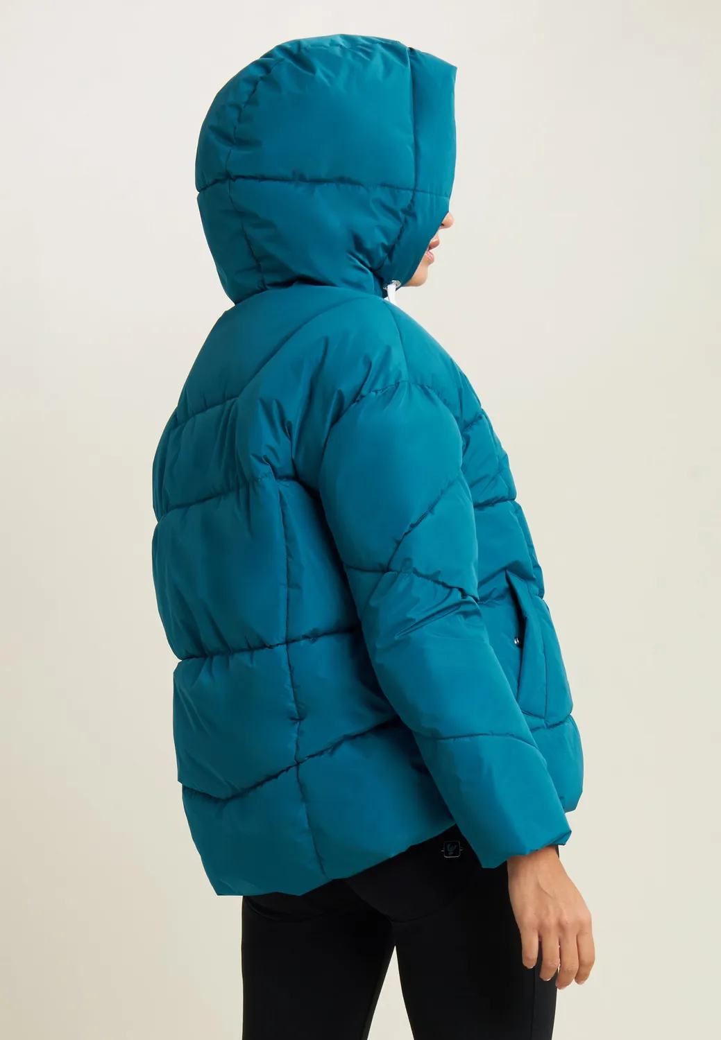 Freddy Double-Face Daunenjacke Schwarz-Weiß Warm
