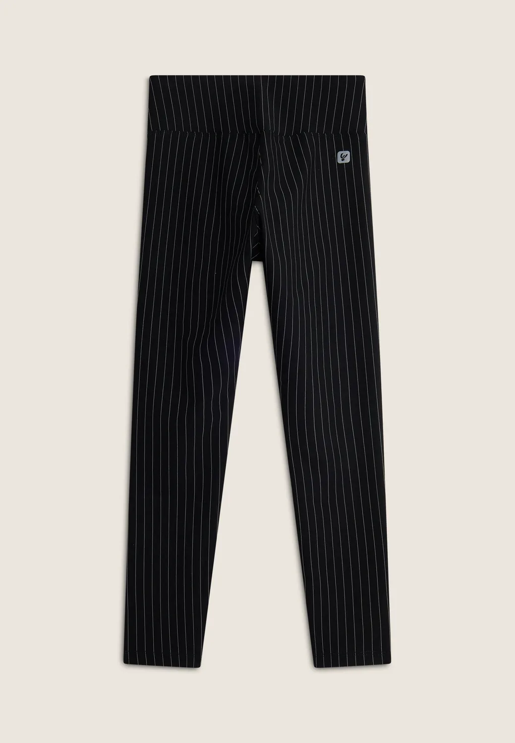 Freddy 7/8 Leggings Damen Navy Hoher Bund Nadelstreif