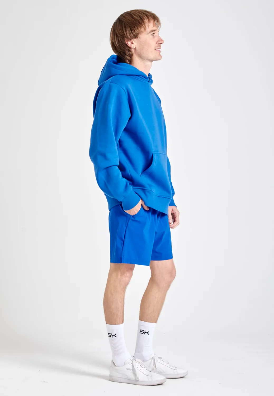 SPORTKIND Hoodie Kobaltblau S Baumwolle Oversized