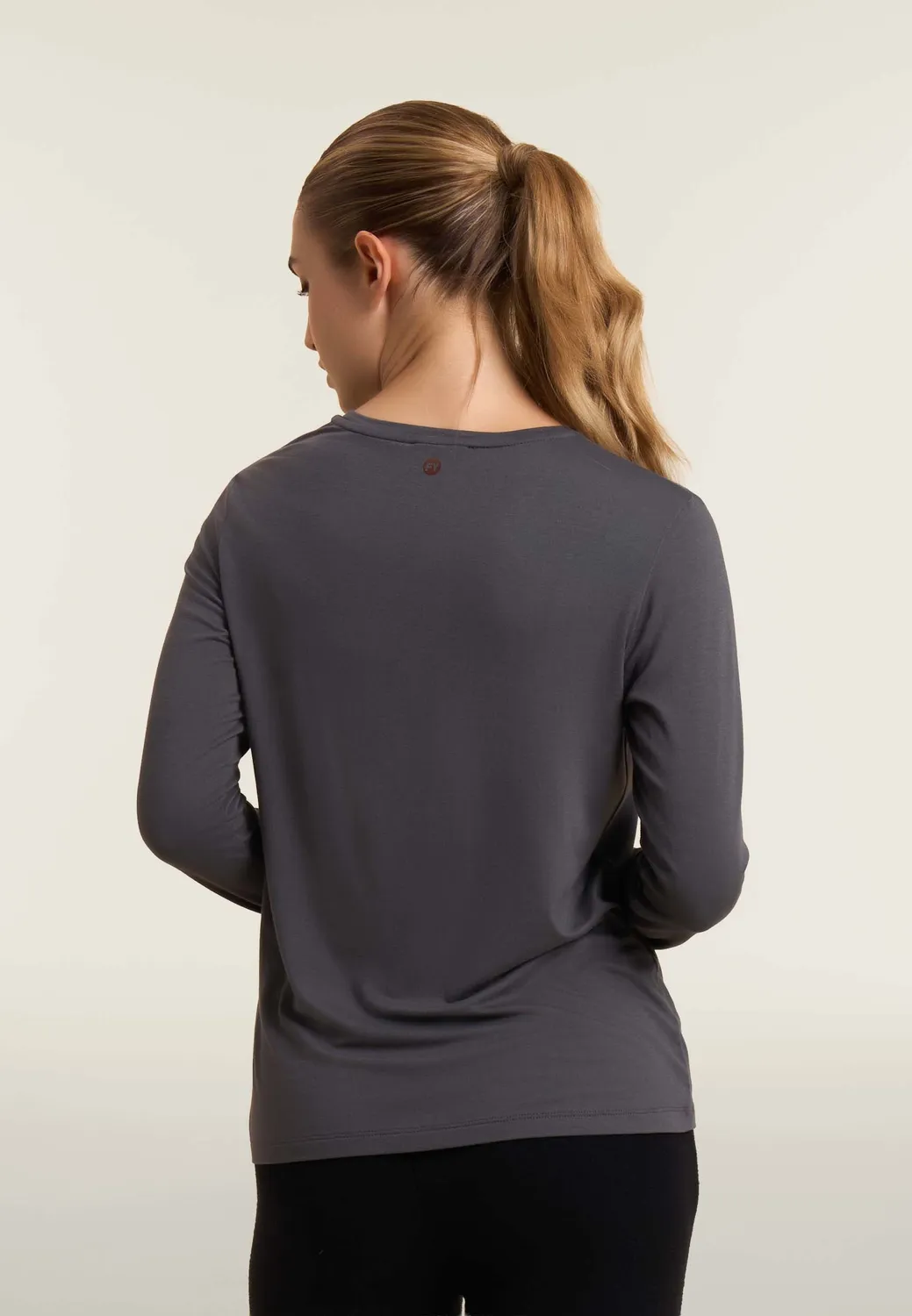 Freddy Here and Now Langarmshirt Nero Strass
