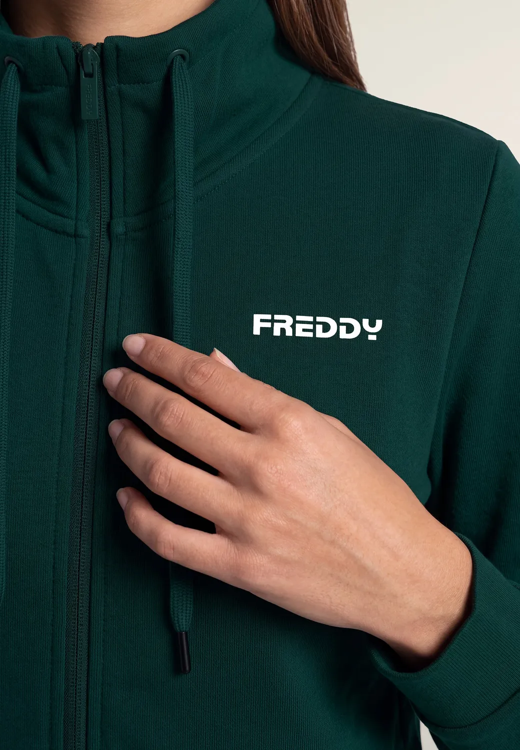 Freddy Trainingsanzug Damen Full-Zip Navy Sticklogo