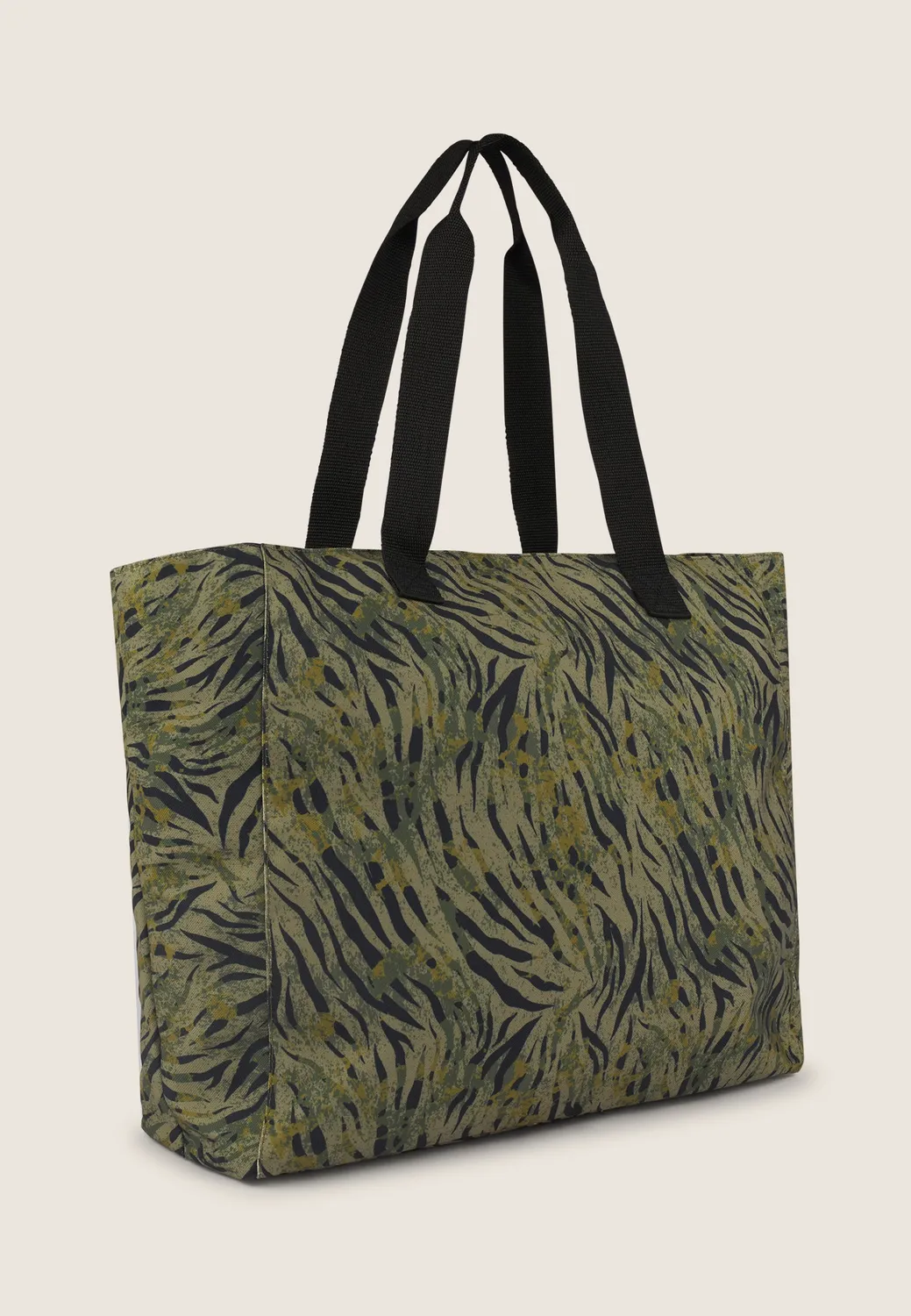 Freddy Animalier Shopper Tasche White Zebra Canvas Zip