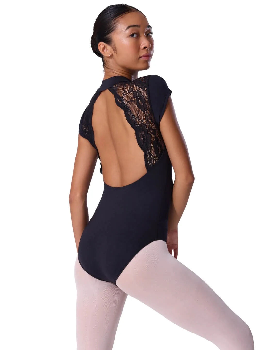 Capezio Soft Elegance EL107W Trikot Schwarz Kurzarm